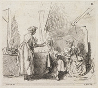 TvB G 5962
<br/>
Christus bij Martha en Maria
<br/>
<em>Picart, Bernard (1673-1733)</em>